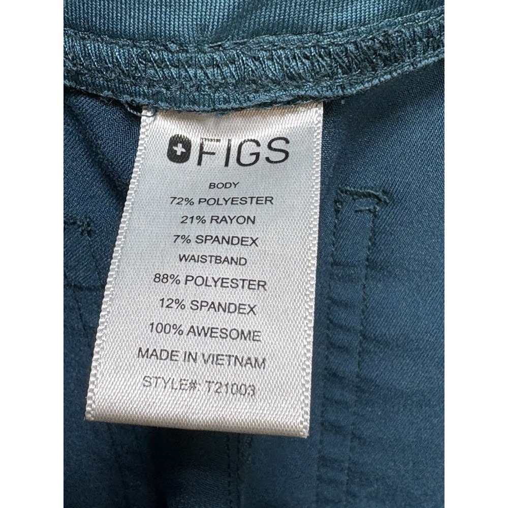 Figs Scrub Pants Women's Small Green Pink Drawstring Waist + Pockets Technical - Picture 8 of 8